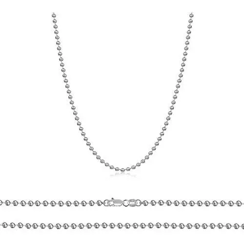 Sterling Silver 3MM Round Ball Bead Chain Italian Necklace - 16-30 Inch - Made In Italy