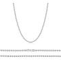 Orostar Sterling Silver 2.5MM Round Ball Bead Chain Italian Necklace - 16-30 Inch - Made in Italy