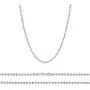 Sterling Silver 3MM Round Ball Bead Chain Italian Necklace - 16-30 Inch - Made In Italy