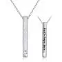 WINNICACA Heartbeat Faith Hope Love Sterling Silver Created Opal Vertical Bar Necklaces October Birthstones Jewelry Birthday Mothers Day Gifts for Her Women Teen Nurse Birthday