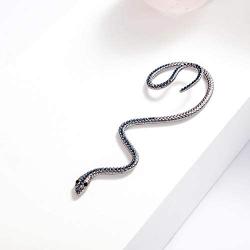 Personality CZ Snake Ear Clip for Women Girls Punk Winding Snake Crawler Climber Ear Cuffs Ear Hook Earring