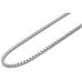 Miabella Solid 925 Sterling Silver Italian 2.5mm Franco Square Box Link Chain Necklace for Men Women 16, 18, 20, 22, 24, 26, 30 Inch Made in Italy