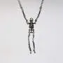 Gothic Skeleton with Moving Arms and Legs Silver Finish Pewter Pendant Necklace Gothic Skeleton with Moving Arms and Legs Silver Finish Pewter Pendant Necklace
