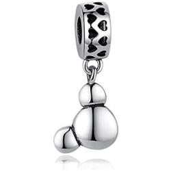 MIADEAL Mickey Mouse Charm Pendant, Fits Pandora, Sterling Silver