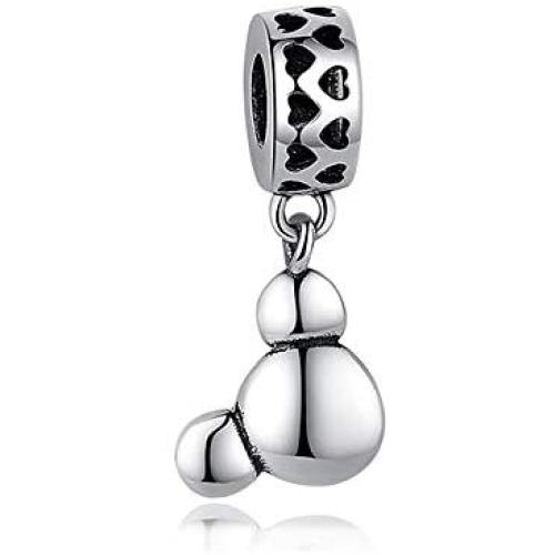 MIADEAL Mickey Mouse Charm Pendant, Fits Pandora, Sterling Silver