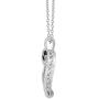 Pipa Bella 925 Sterling Silver Vintage Silhouette Wrap Heart Pendant with Natural Diamonds and Treated Black Diamonds. Pendant Necklaces for Women Girls 1/4cttw (IJ - I2 I3)