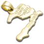 Fusamk Hip Hop Plated 18K Gold Haiti Map Tag Pendant Necklace