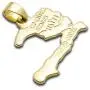 Fusamk Hip Hop Plated 18K Gold Haiti Map Tag Pendant Necklace