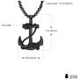 Feraco Anchor Necklace for Men Vintage Navy Nautical Pirate Pendant Stainless Steel Anchor Chain Necklace, 21.6 inch