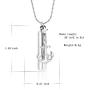 constantlife Cylinder Cremation Jewelry for Ashes 316L Stainless Steel Urn Pendant Memorial Necklace with Small Accessories Charms Keepsake