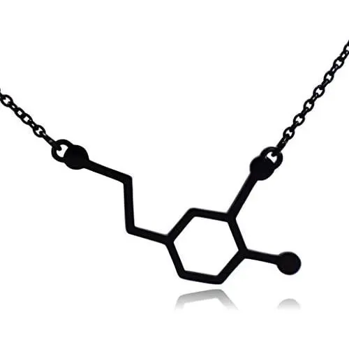 Clayton Jewelry Labs Dopamine Neurotransmitter Molecule Stainless Steel Necklace Clayton Jewelry Labs Dopamine Neurotransmitter Molecule Stainless Steel Necklace
