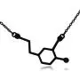 Clayton Jewelry Labs Dopamine Neurotransmitter Molecule Stainless Steel Necklace Clayton Jewelry Labs Dopamine Neurotransmitter Molecule Stainless Steel Necklace