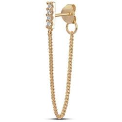 Highstreet .925 Sterling Silver dangling drop chain earrings for women | elegant design | hypoallergenic | light and easy on the ear for all day use