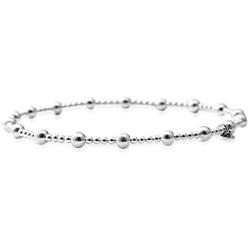 Shop LC Station Bead Stylish Bracelet 925 Sterling Silver Fashion Jewelry for Women Stretchable