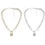 JAYUMO Lock Necklaces for Women Girls Cute Padlock Punk Choker Chain Necklaces Set Gold & Silver Tone JAYUMO Lock Necklaces for Women Girls Cute Padlock Punk Choker Chain Necklaces Set Gold & Silver Tone