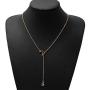 Chargances Bohemia Women Gold Y Lariat Necklace Moon and Star Necklace Gold Long Choker Necklace Fashion Crescent Moon Star Jewelry for Weeding Prom Party Delicate Necklace Jewelry for Women and Girls
