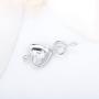 LGSY Sterling Silver Colorful Autism Puzzle HeartPearl Cage Pendants for Women, Essential Oil Diffuser Lockets for Pearl Jewelry
