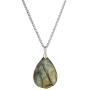 Plumiss Natural Stone Pendant Long Chain Necklace for Women Men