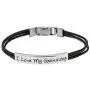 Joyful Sentiments Pet Jewelry Stainless Steel Three Strand I Love My Granddog Bracelet with Fold Over Clasp Joyful Sentiments Pet Jewelry Stainless Steel Three Strand I Love My Granddog Bracelet with Fold Over Clasp