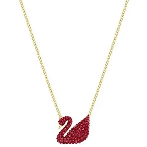 SWAROVSKI Womens Iconic Swan Jewelry Collection, Rose Gold Finish, Red Crystals SWAROVSKI Womens Iconic Swan Jewelry Collection, Rose Gold Finish, Red Crystals