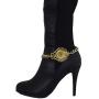 TFJ Women Jewelry Boot Bracelet Bling Flower Victorian Style Pendant Metal Chain Shoe Charm