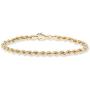 Miabella 18K Gold Over Sterling Silver 4mm Classic Rope Chain Link Bracelet for Women Men, 6.5, 7, 7.5, 8, 8.5 Inch 925 Made in Italy
