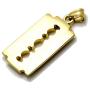 Nsitbbuery Hip Hop DJ Nightclub Bars Stainless Steel Razor Blade Tag Pendant Necklace