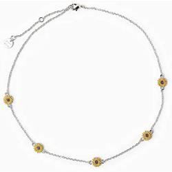 Small Sunflower Choker Necklace Cute Silver You are My Sunshine Vintage Pendant Jewelry Handmade Birthday Gifts for Mom Women Daughter Garden Daisy Sun Flower