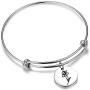 Detailed Personalized Birth Flower Bracelet Birth Month Bracelet Birthday Gift for Her