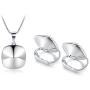 Bella Drop Earrings and Necklace set Made with Swarovski Crystals, Rhodium Plated Square Crystal Earring Pendant Choker Jewelry set for Women and Girls