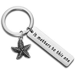 HOLLP Starfish Jewelry Social Worker Gift Adoption Bracelet It Matters to This One Starfish Charm Bracelet Teacher Gift Idea Sea Star Jewelry