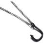 HUANIAN Jewelry Mens Stainless Steel Fishhook Fish Hook Pendant Necklace with 24'' Chain