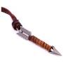 Vintage Arrow Pendant Necklace Real Cowhide Leather Rope Chain Personality Necklace Trendy Jewelry for Men