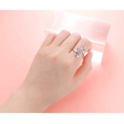 DAOCHONG 925 Sterling Silver Open Animal Rings for Women (Resizable Ring)