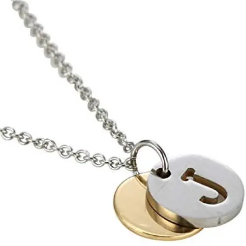 TGLS Women Mens Initial A-Z Capital Letter Necklace Alphabet Round Disc Hollow-carved Letter Personalized Name Necklace Monogram Stainless Steel Pendant Jewelry TGLS Women Mens Initial A-Z Capital Letter Necklace Alphabet Round Disc Hollow-carved Letter Personalized Name Necklace Monogram Stainless Steel Pendant Jewelry