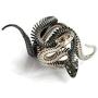 JMO Fashion Snake Adjustable Rings for Women Snake Animal Ring Vintage Jewelry Rings for Men