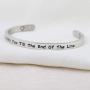 FOTAP I’m with You Till The End of The Line Cuff Bracelet Gift for Boyfriends, Girlfriends Mother Gift from Daughter, Son