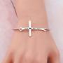 HOLLP Christian Jewelrys Faith Bracelet Faith Over Fear Bracelet Religious Gift for Women Girls