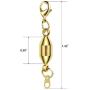 Aiskaer 4Pcs Gold and 4Pcs Silver Necklace Clasp Magnetic Jewelry Locking Clasps and Closures Bracelet Extender for Necklaces, Bracelets and Jewelry Making