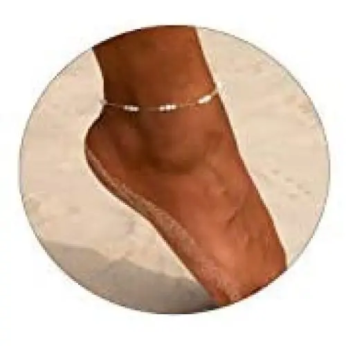NECOCY 14K Gold Plated Dainty Pearl Anklet Tiny Summer Beach Ankle Bracelet for Women Girls