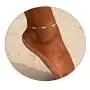 NECOCY 14K Gold Plated Dainty Pearl Anklet Tiny Summer Beach Ankle Bracelet for Women Girls