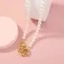 Eseres Pearl Necklace for Women with Heart Knot Pendant Girls Gift Eseres Pearl Necklace for Women with Heart Knot Pendant Girls Gift