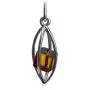Ian and Valeri Co. Amber Sterling Silver Millennium Collection Cage Pendant Necklace Chain 18'' Ian and Valeri Co. Amber Sterling Silver Millennium Collection Cage Pendant Necklace Chain 18''