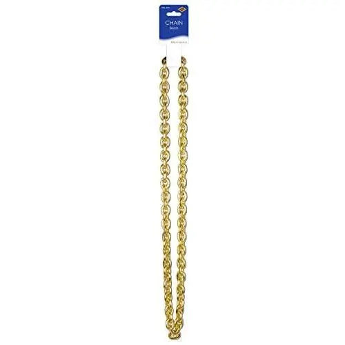Chain Beads (gold) Party Accessory (1 count) (1/Card) Chain Beads (gold) Party Accessory (1 count) (1/Card)