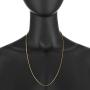 The Bling Factory 1.9mm 24k Yellow Gold Plated Stainless Steel Round Snake Chain Necklace + Gift Box