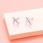 Stud Earrings For Men Women Teen Girls Boys 925 Sterling Silver Football/Airplane/Solitaire Dainty Earrings, Best Birthday Christmas Gifts