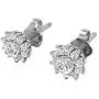 1/5 to 3/4 Carat Diamond Halo Star Stud Earrings for Women in 14k White Gold (H-I, SI2-I1, cttw) with Push Back by Privosa Fine Jewelry