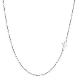 Turandoss Cross Necklace for Women - 14K Gold Filled Small Cross Pendant Simple Sideways Cross Necklace for Women Jewelry Gifts 14 16 Inches Chain Gold/White God/Rose Gold