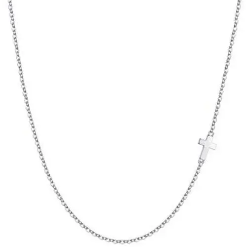 Turandoss Cross Necklace for Women - 14K Gold Filled Small Cross Pendant Simple Sideways Cross Necklace for Women Jewelry Gifts 14 16 Inches Chain Gold/White God/Rose Gold