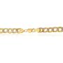 10K Yellow Gold 5mm Thick Cuban Curb Diamond Cut Pave Chain Necklace